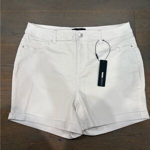 Fashion Nova White Jean Shorts Classic Cut